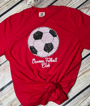 Load image into Gallery viewer, Game Day soccer ball sequin shirt
