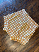 Load image into Gallery viewer, Mustard Gingham bummies
